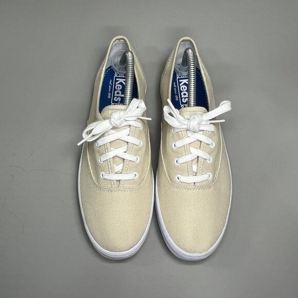 Keds Champion Sneakers Women's Size 9.5 Cream Canvas Low Casual Summer Shoes - Picture 3 of 12
